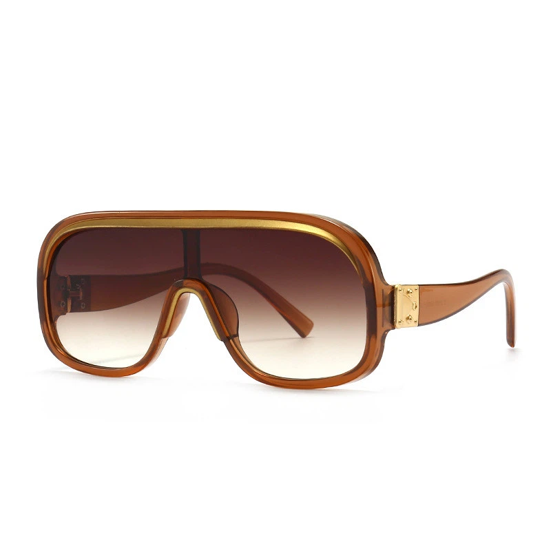 2020 New Arrivals Trendy One Piece Vintage Big Square Frame Oversized Gradient Lens ...