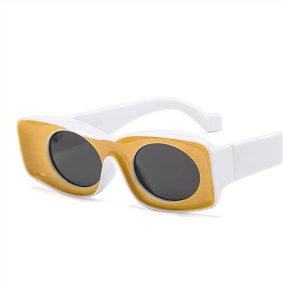 Rectangle Thick Frame Sunglasses