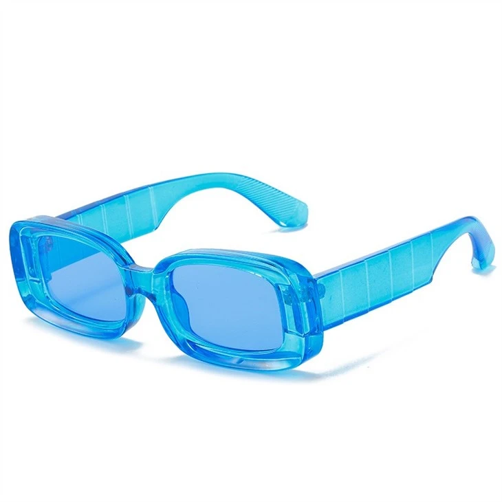 Fashion Thick Rectangle Candy Color Sunglasses