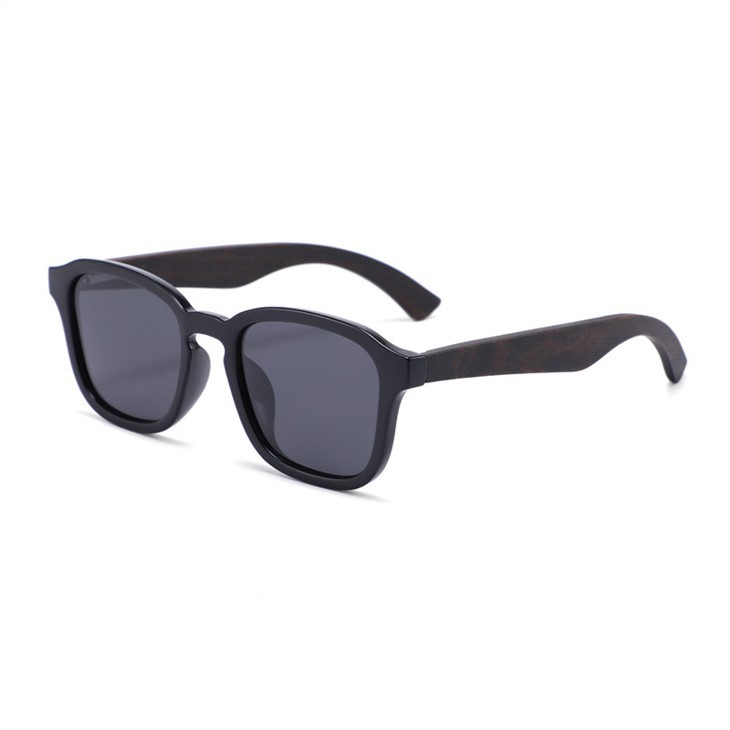 High Quality UV400 Protection Plastic Bamboo Wood Polarized Sunglasses with PC Front Frame for Women Men